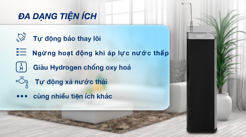 Máy lọc nước RO Sunhouse UltraPURE SHA8810K 10 lõi - Tiện ích