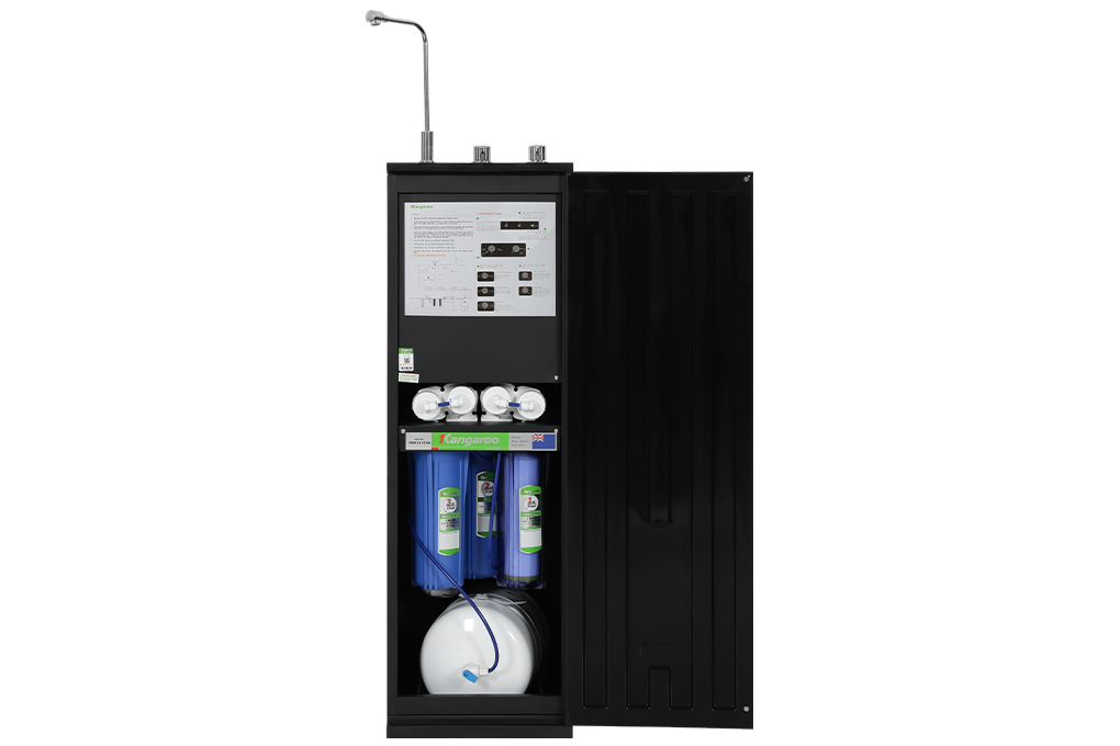 Máy lọc nước RO nóng nguội lạnh Hydrogen Kangaroo Infinity KG10A9I 8 lõi Màu Đen