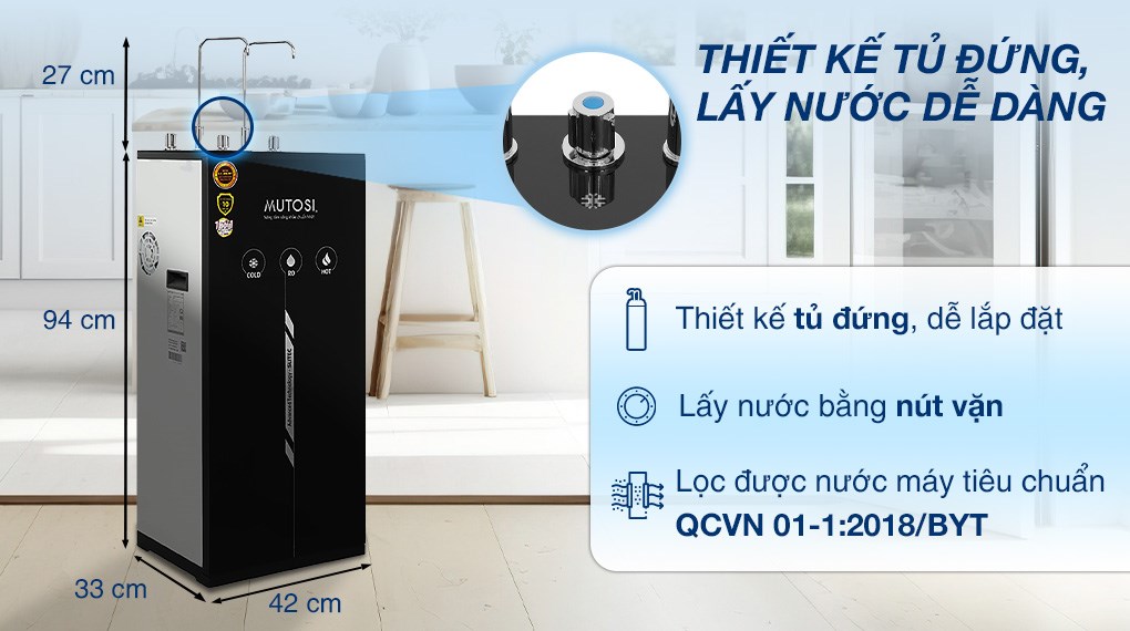 Máy lọc nước RO nóng nguội lạnh Mutosi MP-M1011 10 lõi