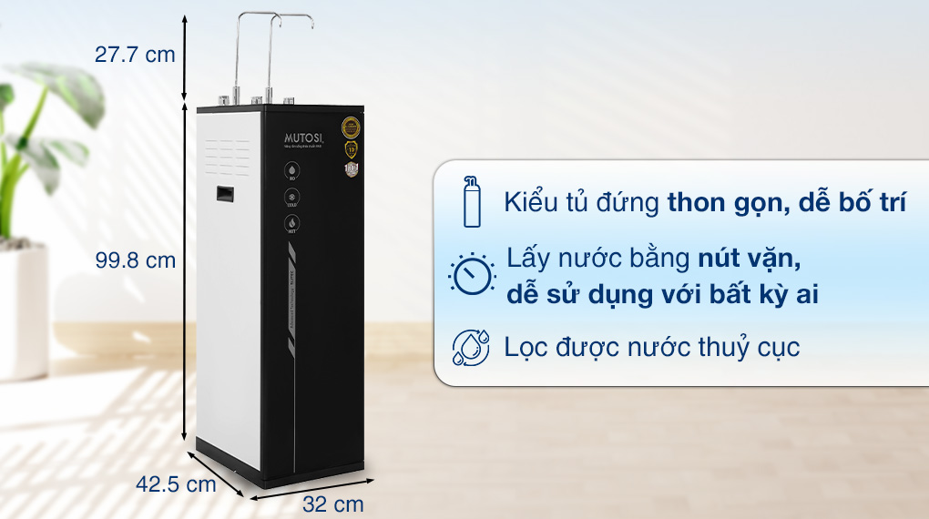 Máy lọc nước RO nóng nguội lạnh Mutosi MP-S1011 10 lõi - Thiết kế Máy lọc nước RO nóng nguội lạnh Mutosi MP-S1011 10 lõi - Thiết kế