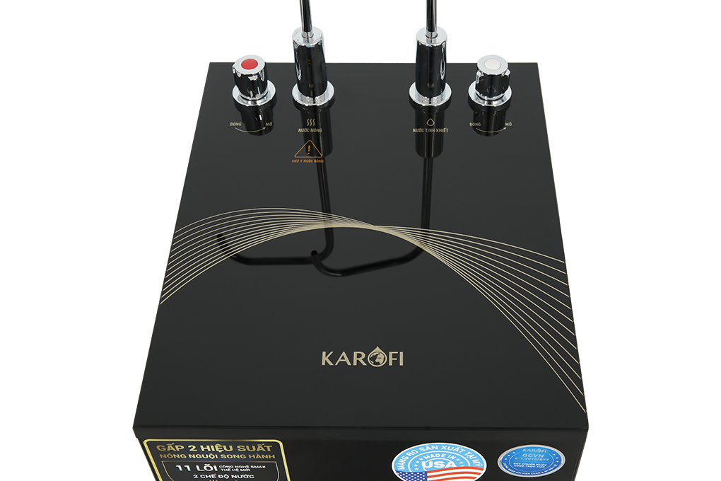 Máy lọc nước RO nóng nguội Karofi KAH-X29 11 lõi Màu Đen