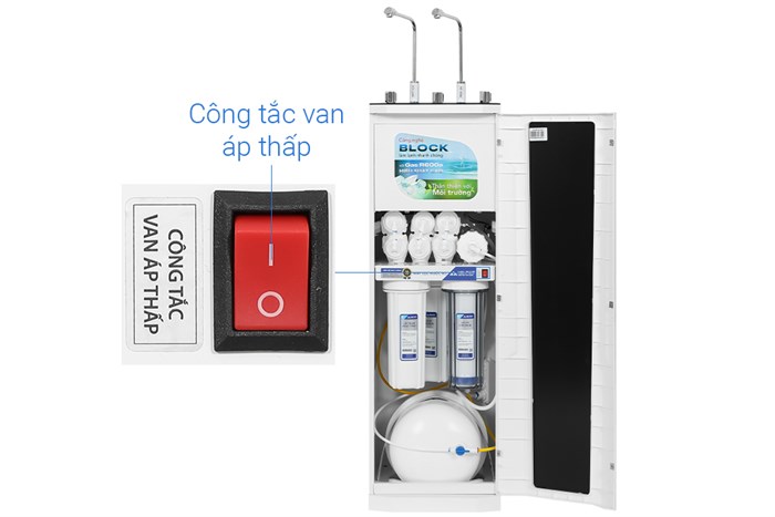 Máy lọc nước RO nóng nguội lạnh Hydrogen Hòa Phát HWBS3A 1021 10 lõi Màu Trắng