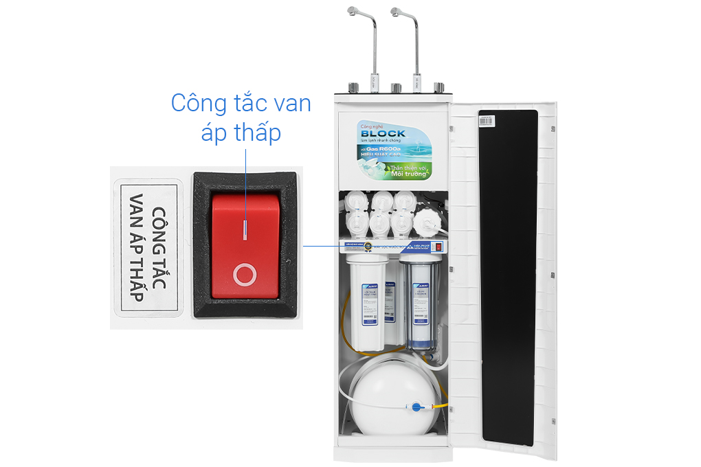 Máy lọc nước RO nóng nguội lạnh Hydrogen Hòa Phát HWBS3A 1021 10 lõi Màu Trắng