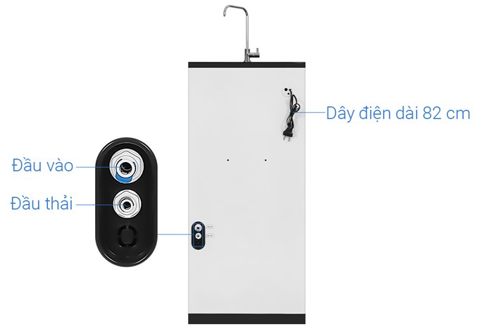 Máy lọc nước RO Hòa Phát HWR1B 1022 10 lõi Màu Đen