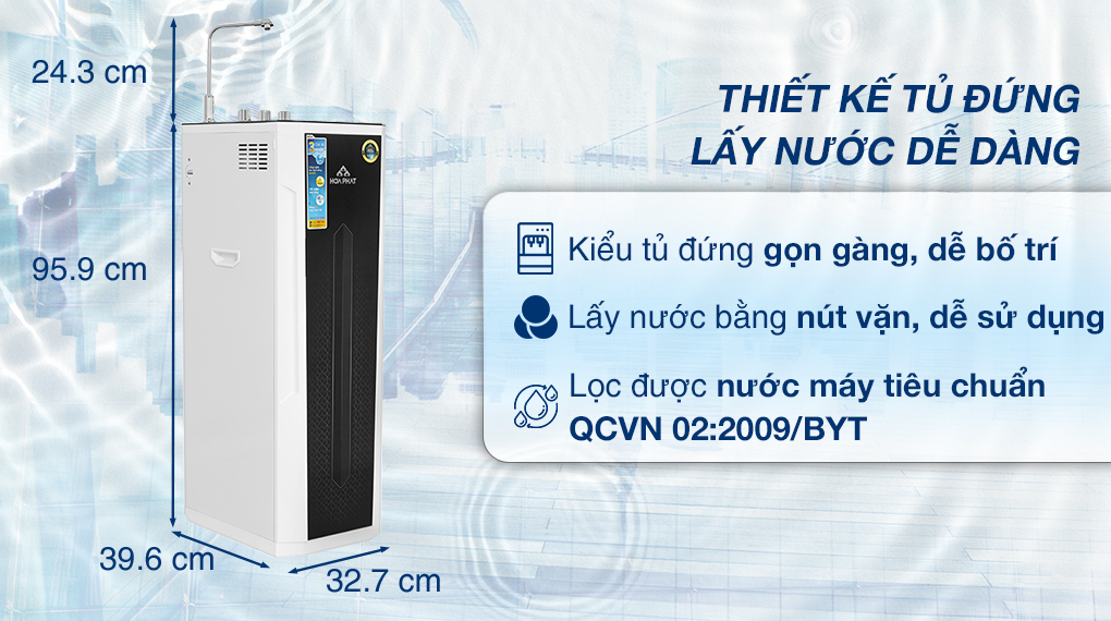 may-loc-nuoc-ro-nong-lanh-hoa-phat-hwbs1a-1021-10-loi - Thiết kế