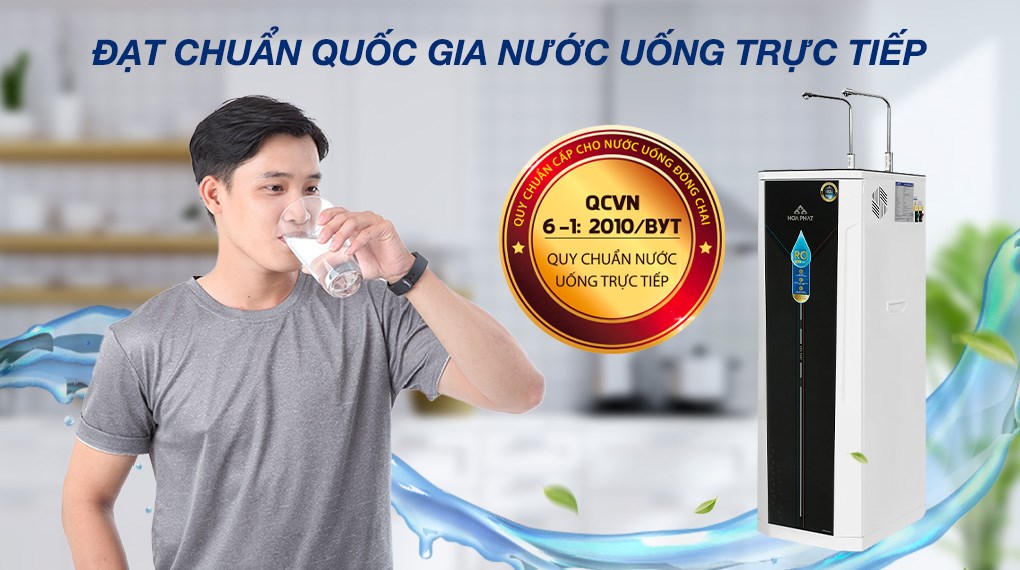 Máy lọc nước RO nóng nguội lạnh Hòa Phát HWBS1B 1021T 10 lõi