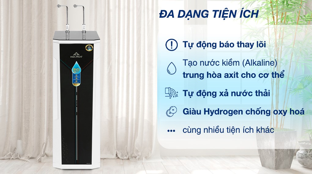 Máy lọc nước RO nóng nguội lạnh Hòa Phát HWBS1B 1021T 10 lõi