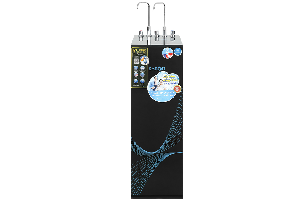 Máy lọc nước RO nóng nguội lạnh Karofi KAD-X56 11 lõi Màu Đen