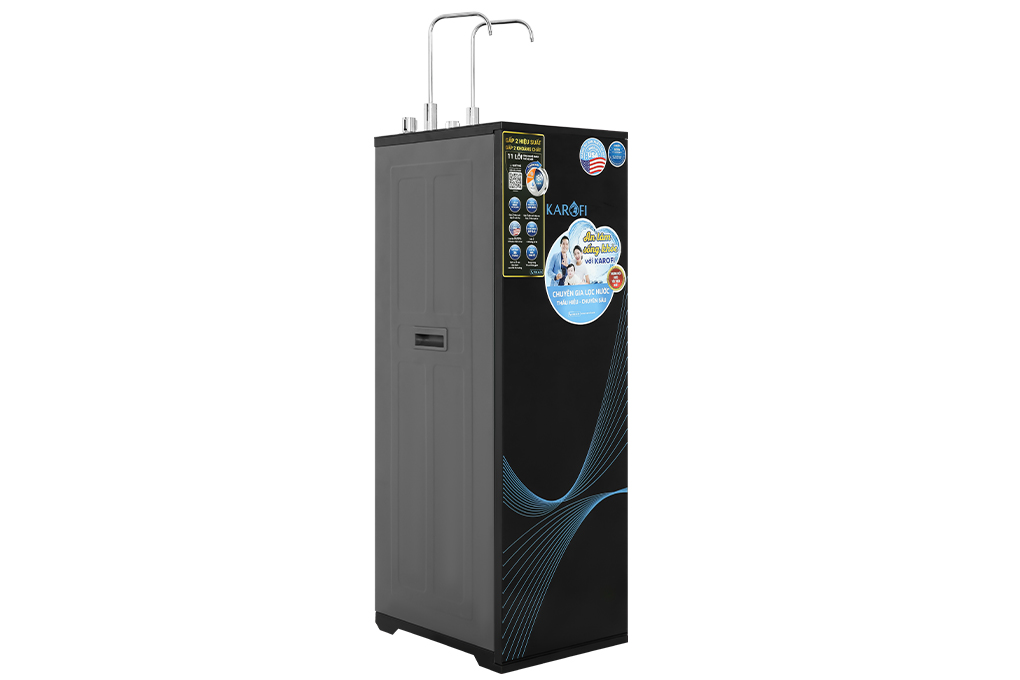 Máy lọc nước RO nóng nguội lạnh Karofi KAD-X56 11 lõi Màu Đen