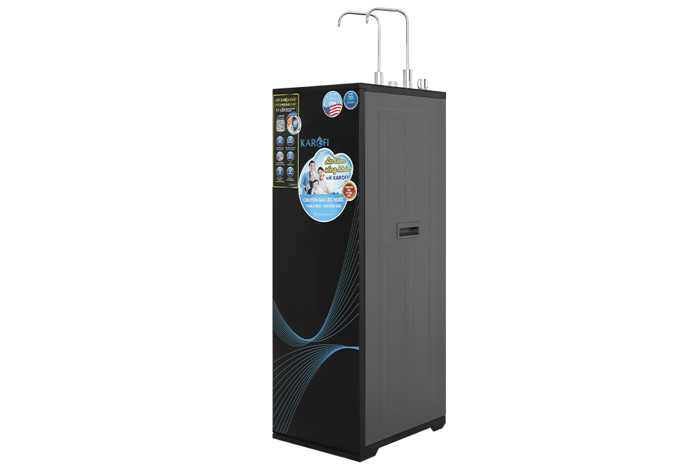 Máy lọc nước RO nóng nguội lạnh Karofi KAD-X56 11 lõi Màu Đen
