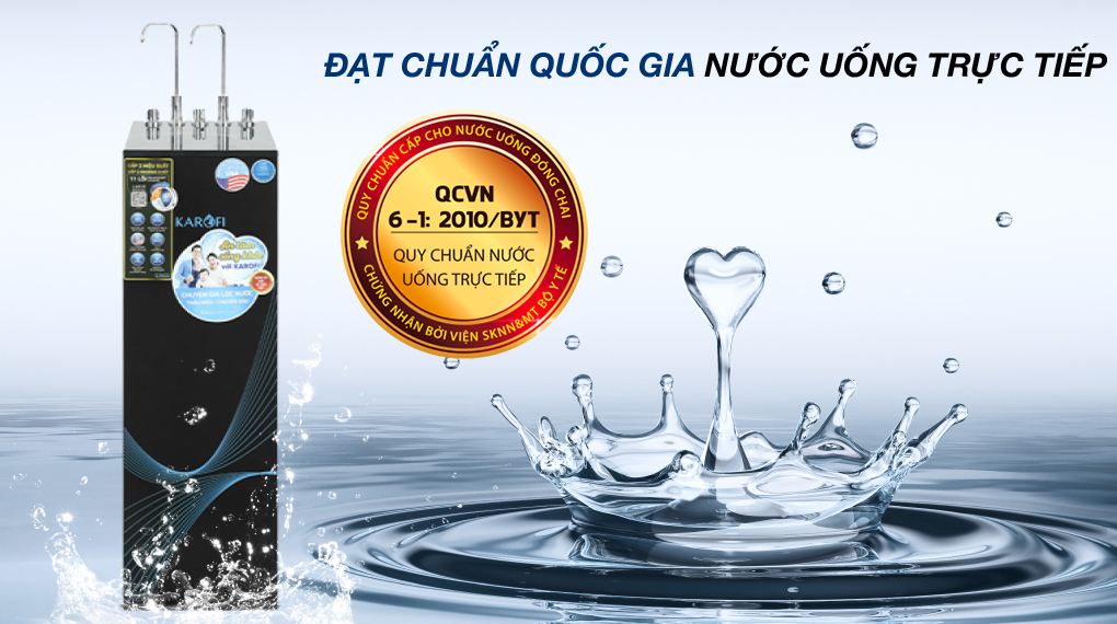 Máy lọc nước RO nóng nguội lạnh Karofi KAD-X56 11 lõi - Đạt chuẩn