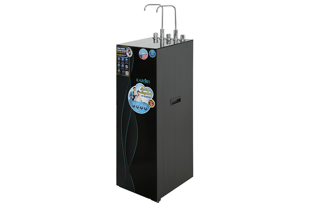 Máy lọc nước RO nóng nguội lạnh Hydrogen Karofi KAD-X68 11 lõi Màu Đen