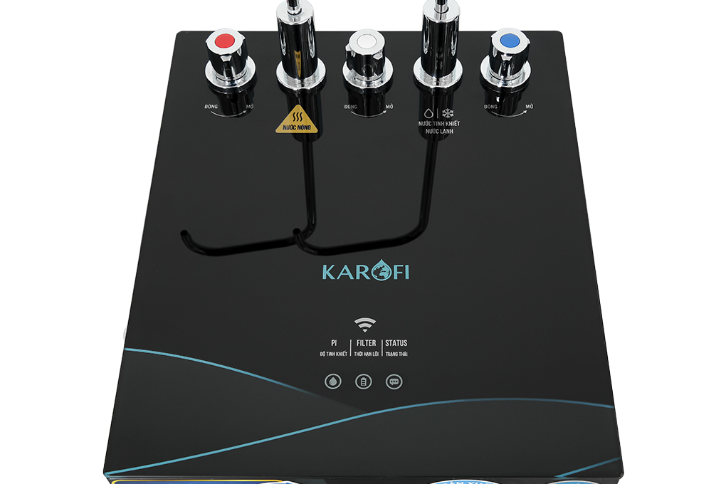 Máy lọc nước RO nóng nguội lạnh Hydrogen Karofi KAD-X68 11 lõi Màu Đen