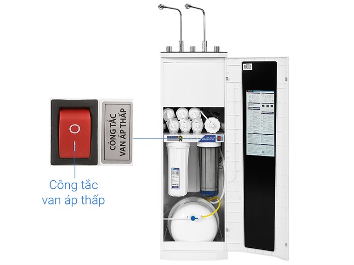 Máy lọc nước RO nóng nguội lạnh Hydrogen Hòa Phát HPN635 10 lõi Màu Trắng
