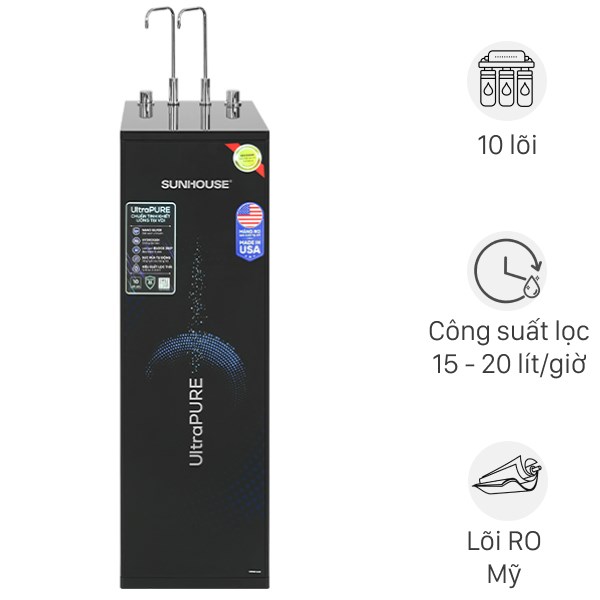 Máy Lọc Nước Ro Nóng Nguội Lạnh Sunhouse Ultrapure Sha76622Kl 10 Lõi