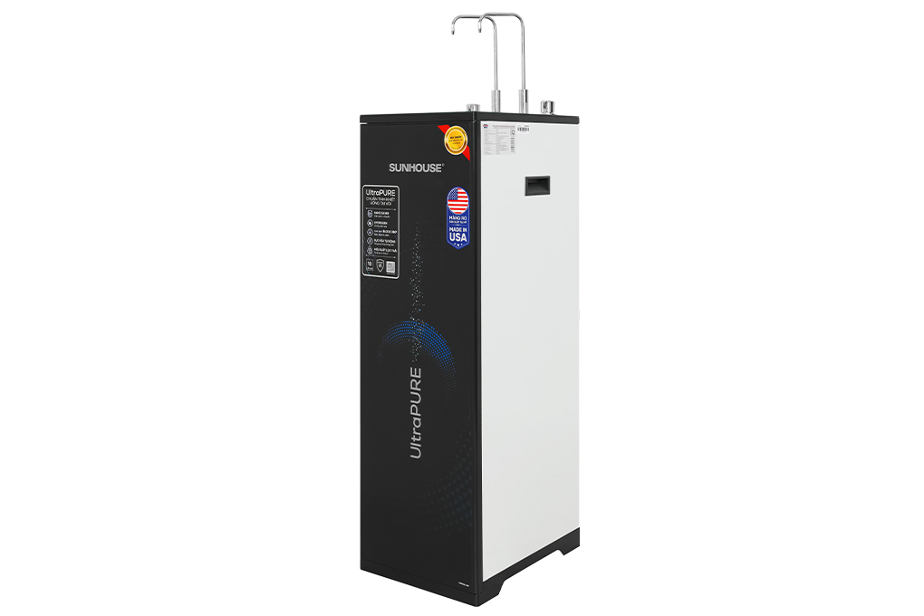 Máy lọc nước RO nóng nguội lạnh Hydrogen Sunhouse UltraPURE SHA76622KL 10 lõi Màu Đen