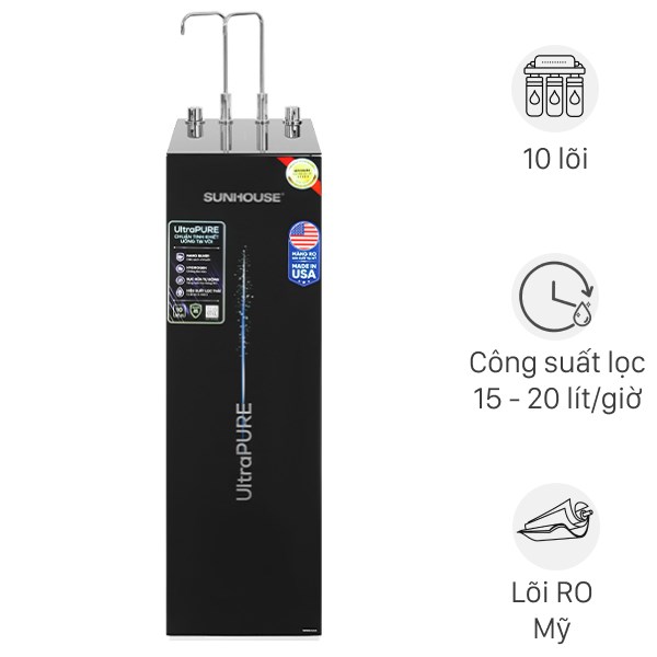 Máy Lọc Nước Ro Nóng Nguội Lạnh Sunhouse Ultrapure Sha76210Kl 10 Lõi