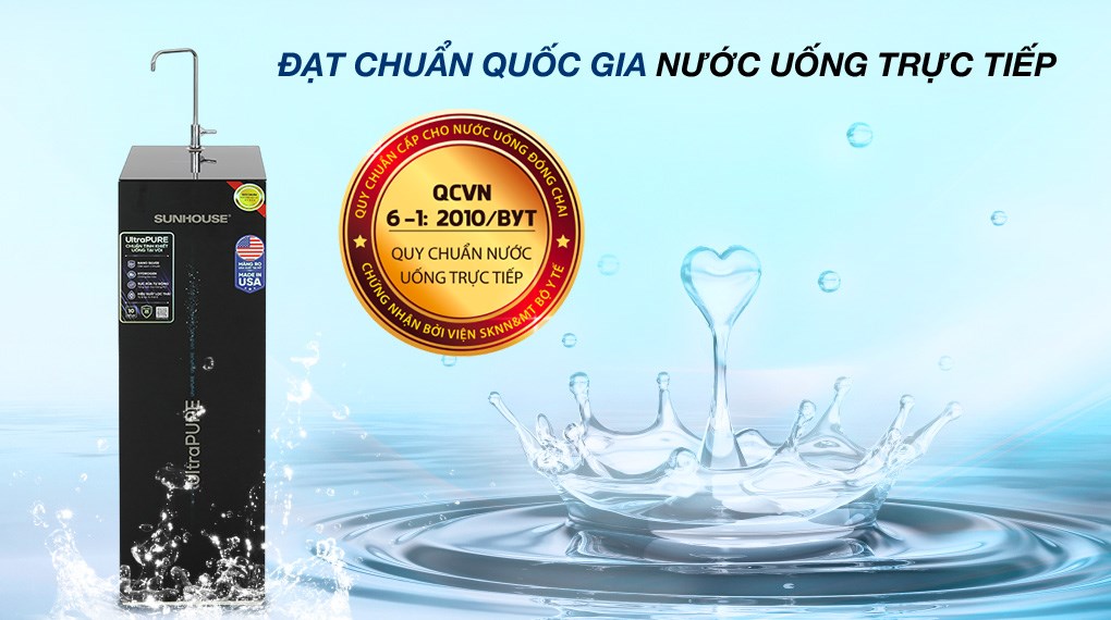 Máy lọc nước RO Hydrogen Sunhouse UltraPURE SHA8891KL 10 lõi