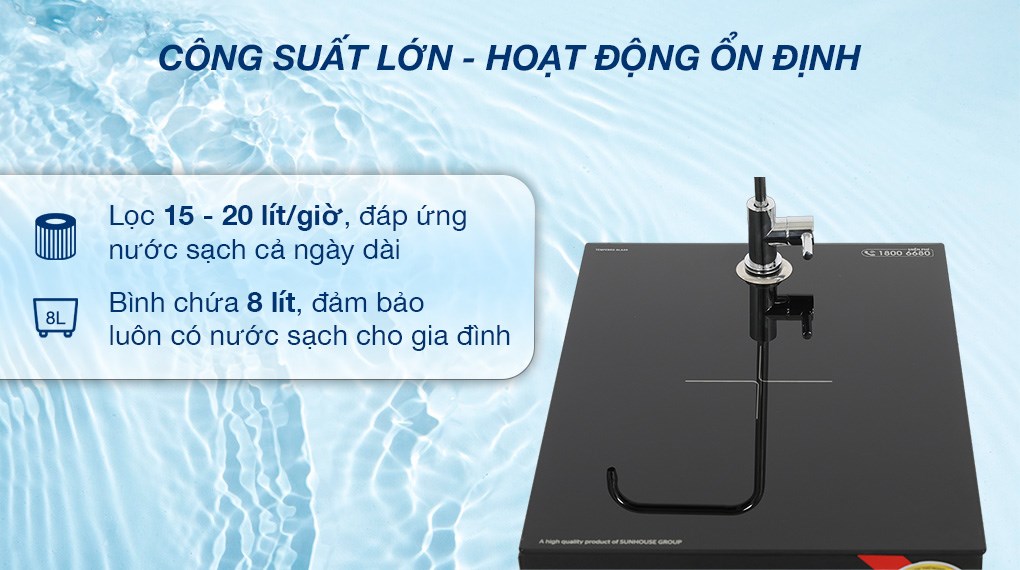 Máy lọc nước RO Hydrogen Sunhouse UltraPURE SHA8891KL 10 lõi