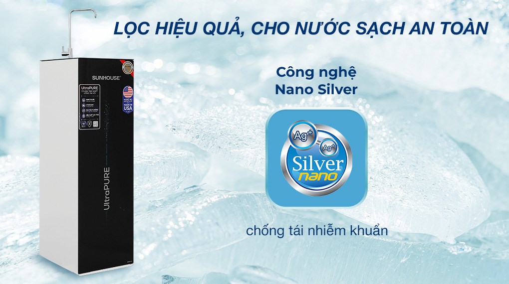 Máy lọc nước RO Hydrogen Sunhouse UltraPURE SHA8891KL 10 lõi