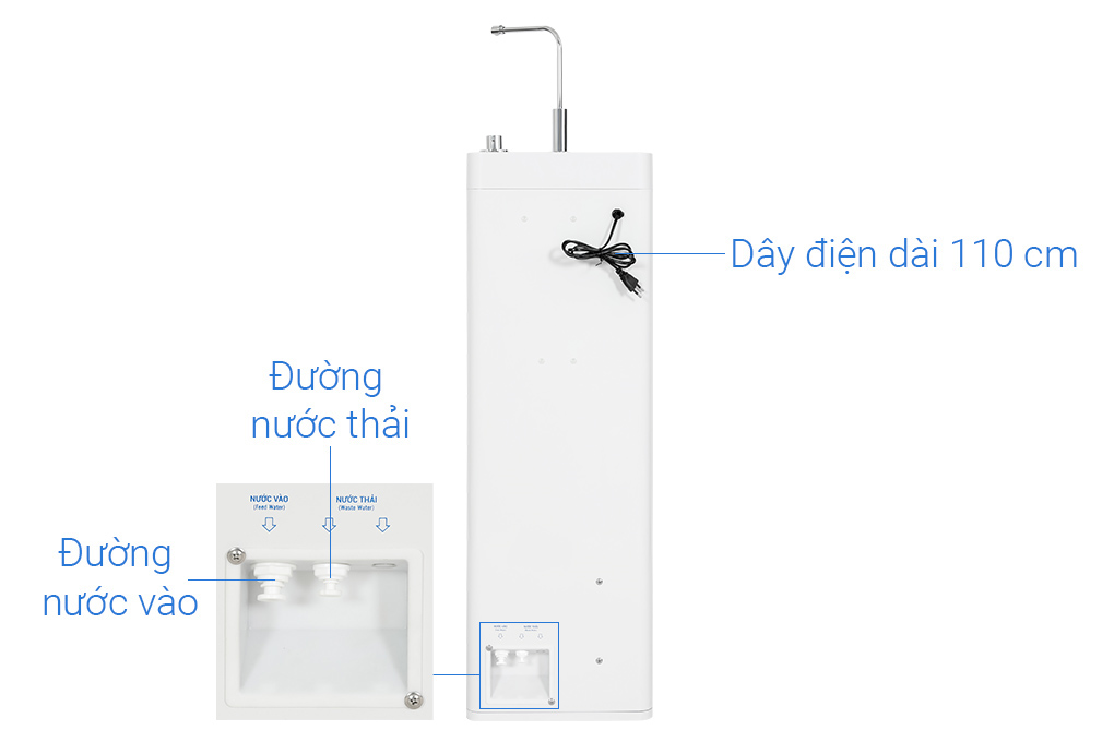 Máy lọc nước RO Hydrogen ROBOT HydroMega-9X 9 lõi Màu Trắng