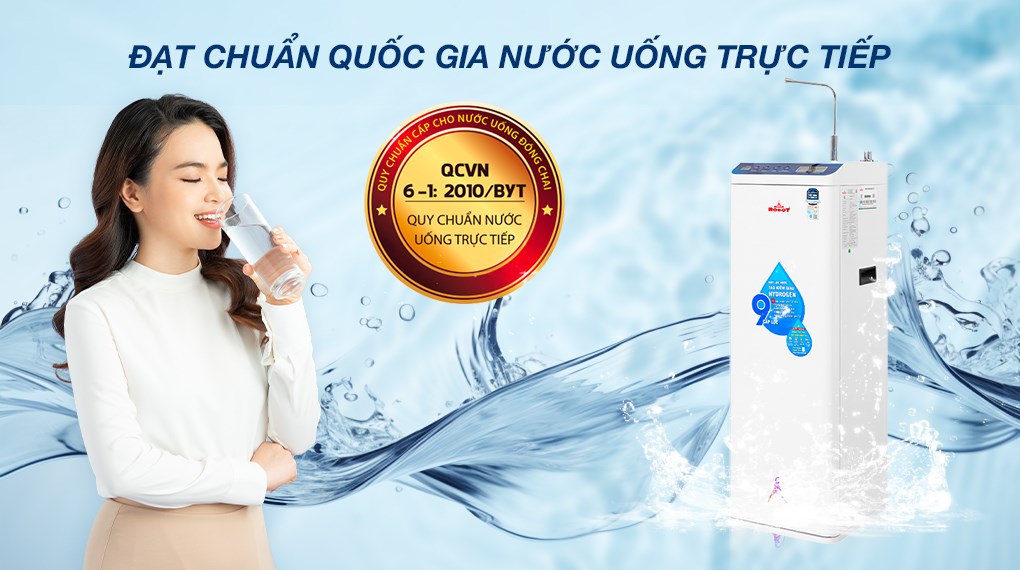 Máy lọc nước RO nóng nguội Hydrogen ROBOT HydroMegaPlus-9X 9 lõi