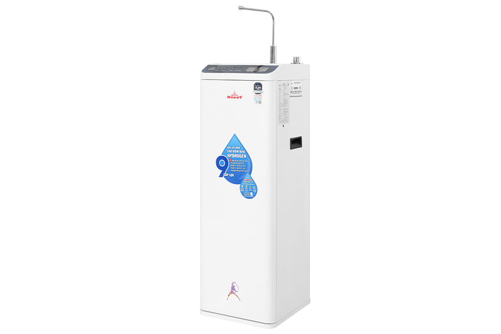 Máy lọc nước RO nóng nguội Hydrogen ROBOT HydroMegaPlus-9X 9 lõi Màu Trắng