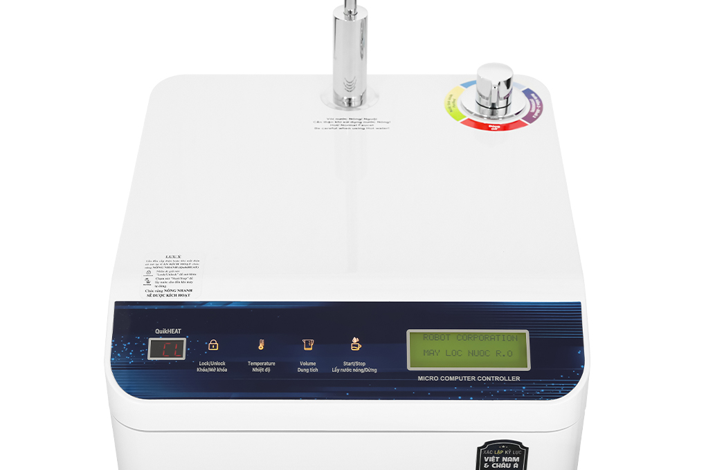 Máy lọc nước RO nóng nguội Hydrogen ROBOT HydroMegaPlus-9X 9 lõi Màu Trắng