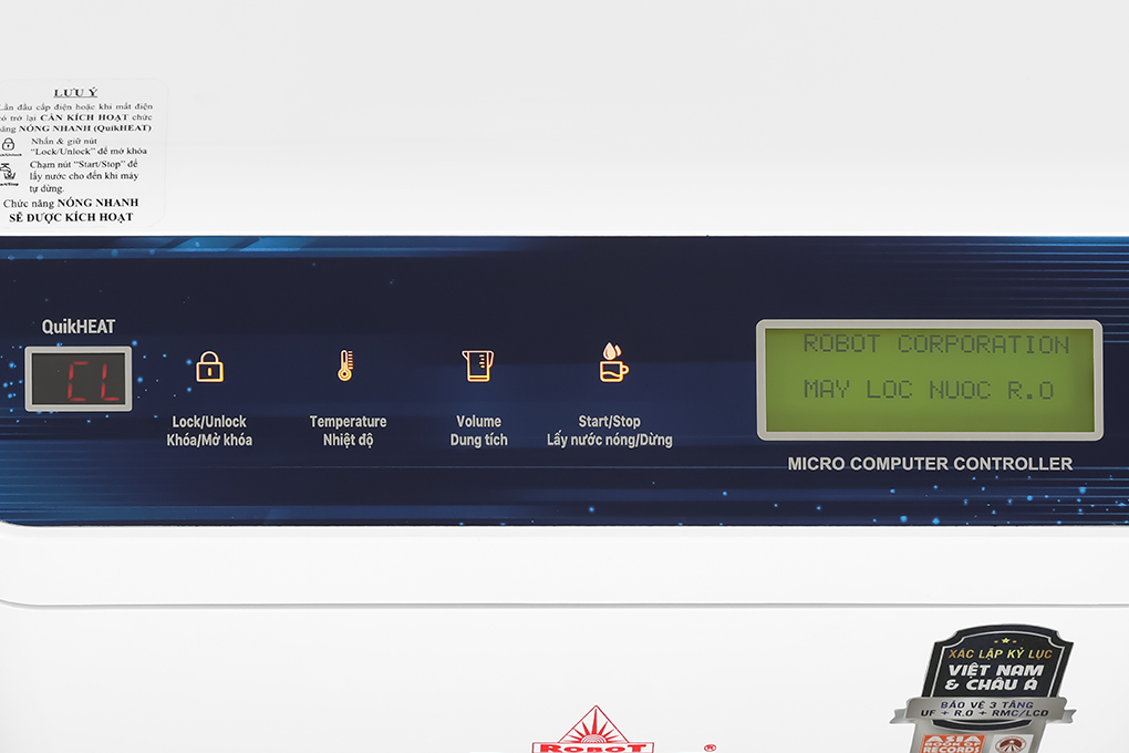 Máy lọc nước RO nóng nguội Hydrogen ROBOT HydroMegaPlus-9X 9 lõi Màu Trắng