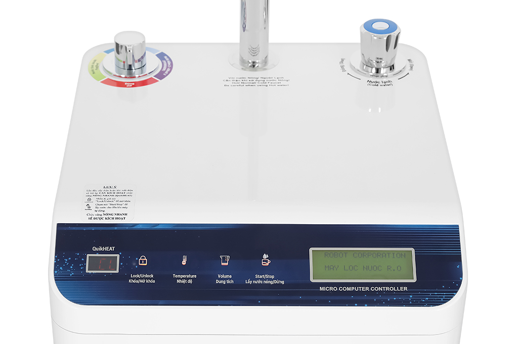 Máy lọc nước RO nóng nguội lạnh Hydrogen ROBOT HydroElite-9X 9 lõi Màu Trắng