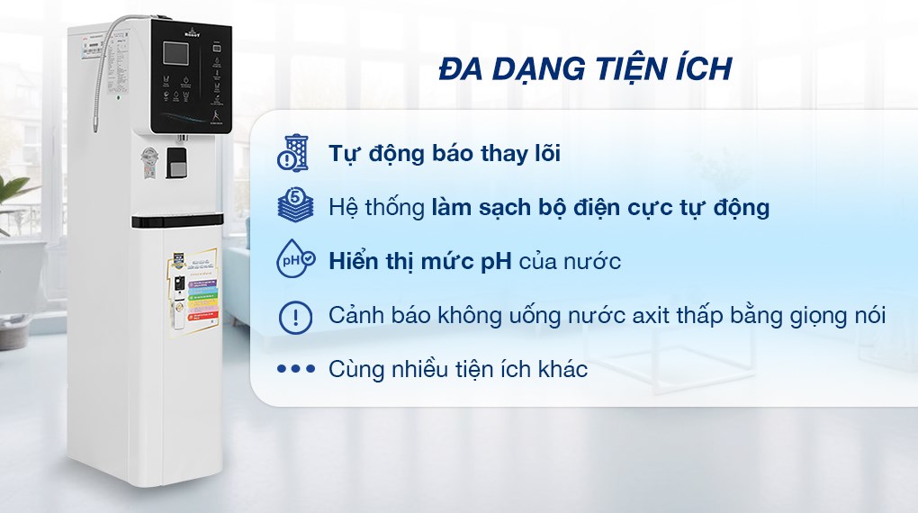 Máy lọc nước điện giải ion kiềm nóng nguội lạnh ROBOT IonKing 511X 5 tấm điện cực