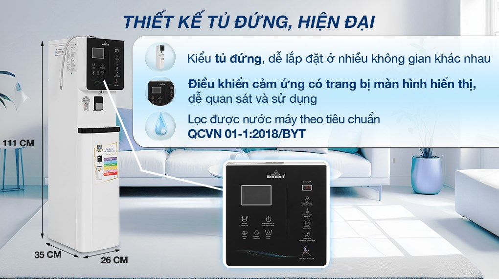Máy lọc nước điện giải ion kiềm nóng nguội lạnh ROBOT IonKing 511X 5 tấm điện cực