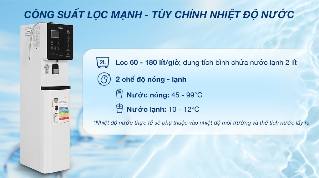 Máy lọc nước điện giải ion kiềm nóng nguội lạnh ROBOT IonKing 511X 5 tấm điện cực