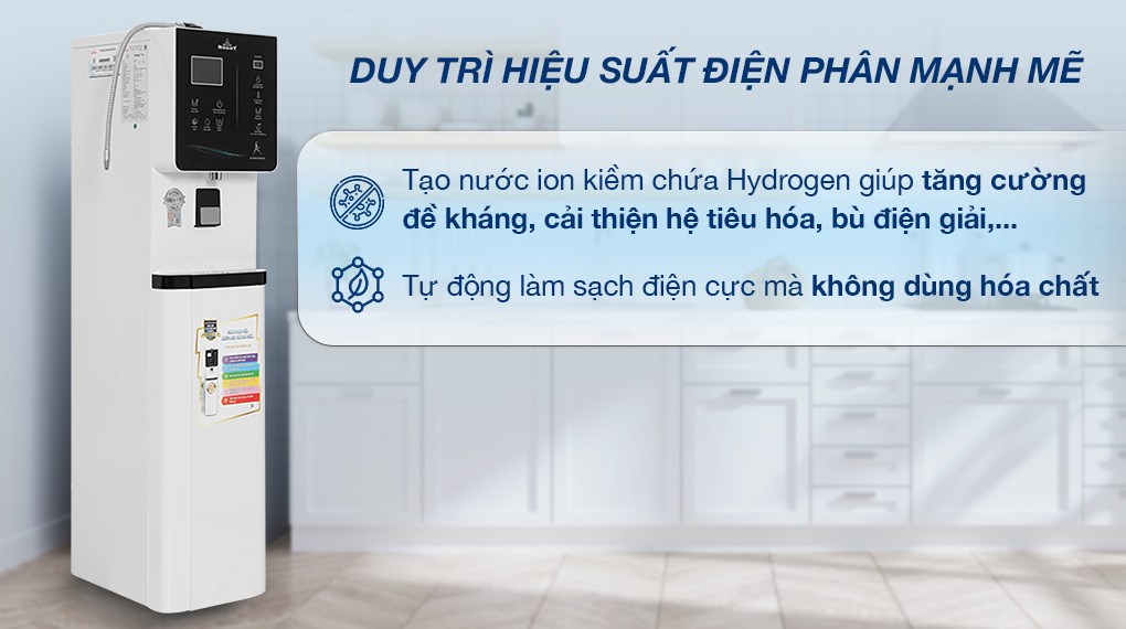 Máy lọc nước điện giải ion kiềm nóng nguội lạnh ROBOT IonKing 511X 5 tấm điện cực