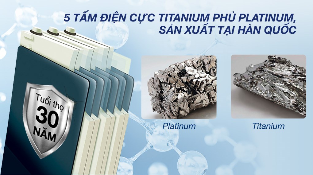 Máy lọc nước điện giải ion kiềm nóng nguội lạnh ROBOT IonKing 511X 5 tấm điện cực