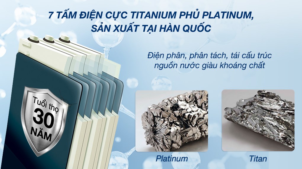 Máy lọc nước điện giải ion kiềm nóng nguội lạnh ROBOT IonKing 711X 7 tấm điện cực