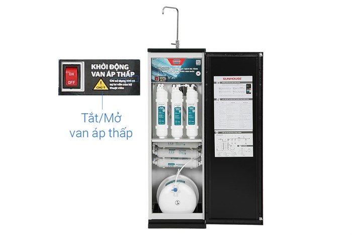 Máy lọc nước RO Sunhouse UltraPURE SHA8811K 10 lõi Màu Đen