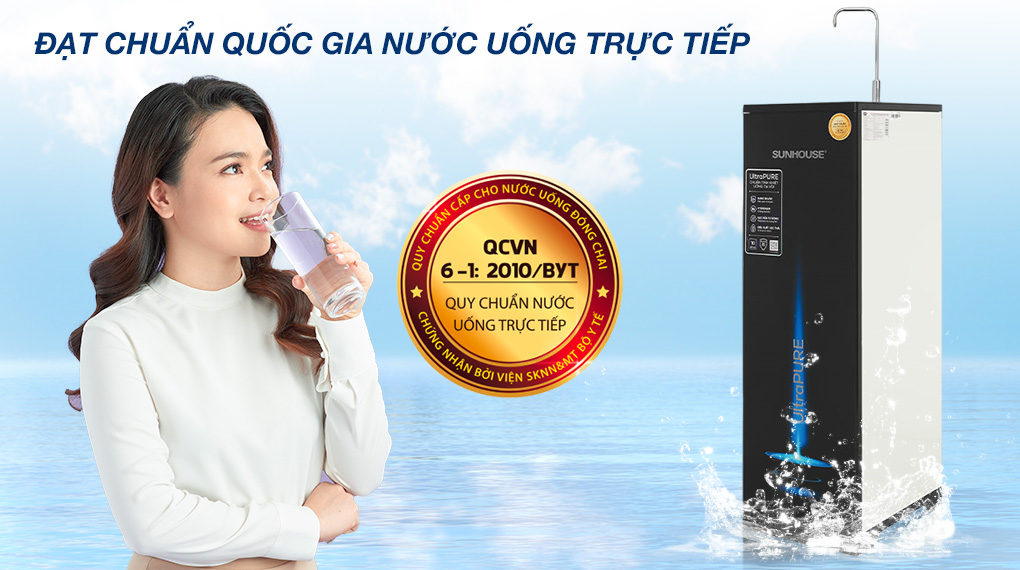 Máy lọc nước RO Sunhouse UltraPURE SHA8815K 10 lõi - Đạt chuẩn