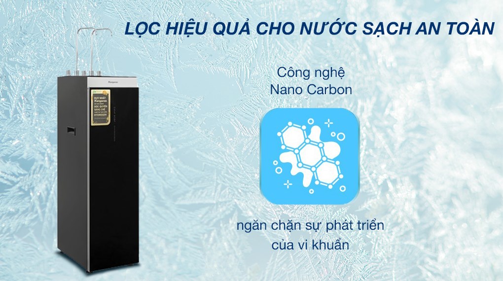 Máy lọc nước RO nóng nguội lạnh Hydrogen Kangaroo KG12A6 12 lõi - Công nghệ kháng khuẩn