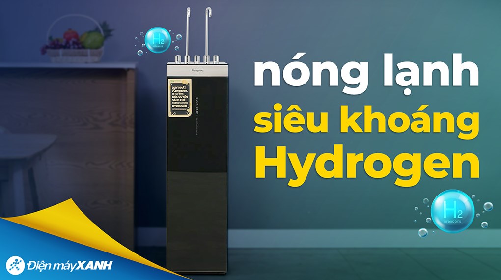 Máy lọc nước RO nóng nguội lạnh Hydrogen Kangaroo Sumire KG12A8 12 lõi