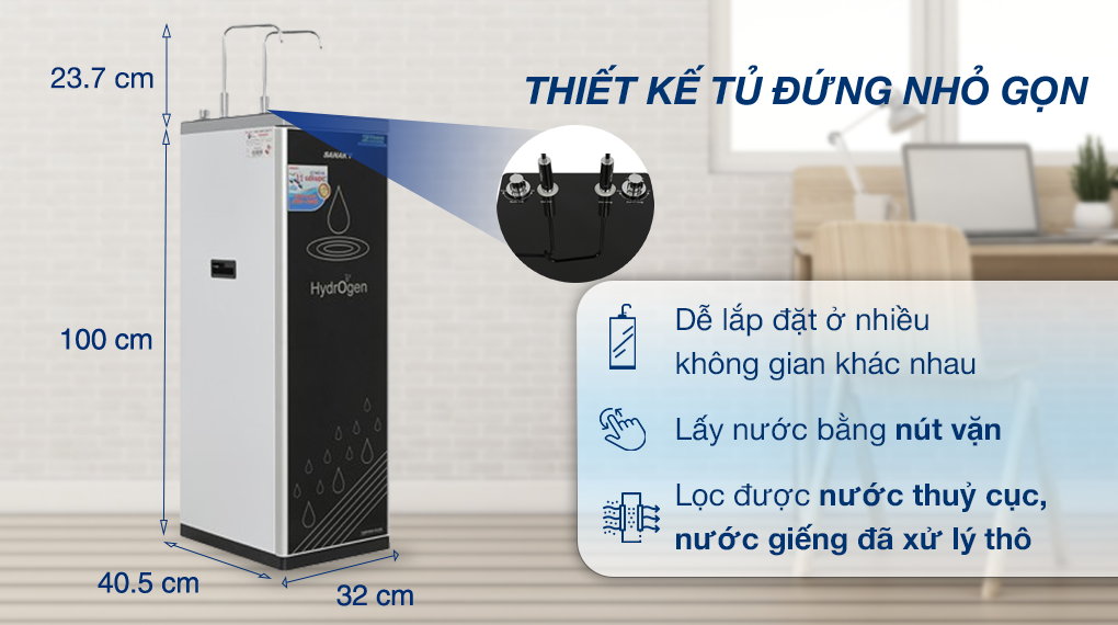 Máy lọc nước RO nóng nguội Sanaky VH-5020VD 11 lõi
