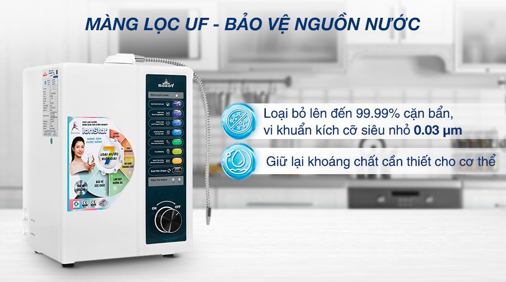 Máy lọc nước điện giải ion kiềm ROBOT IonStar 3X 3 tấm điện cực