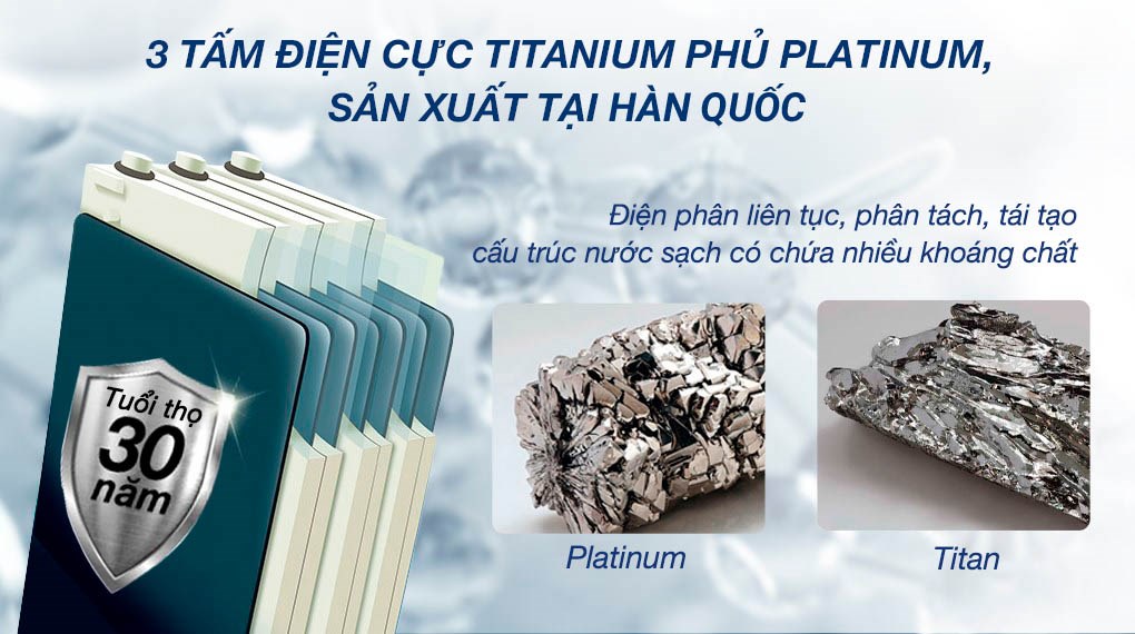 Máy lọc nước điện giải ion kiềm ROBOT IonStar 3X 3 tấm điện cực