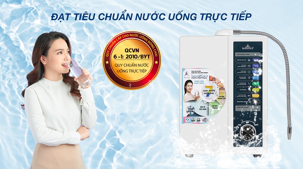 Máy lọc nước điện giải ion kiềm ROBOT IonStar 9X 9 tấm điện cực