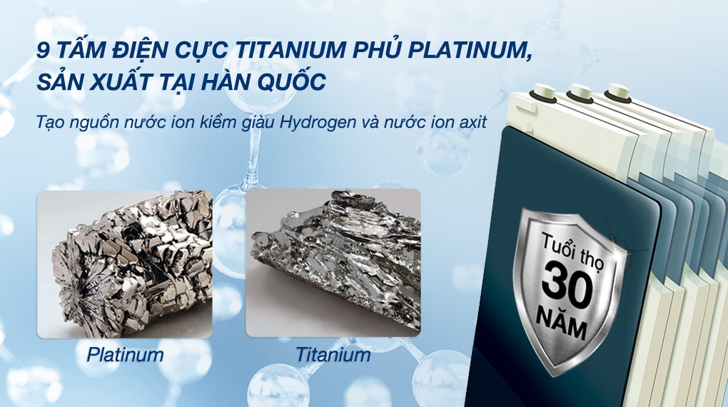 Máy lọc nước điện giải ion kiềm ROBOT IonStar 9X 9 tấm điện cực