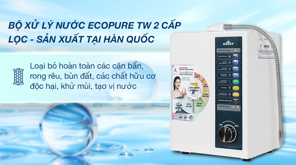 Máy lọc nước điện giải ion kiềm ROBOT IonStar 9X 9 tấm điện cực