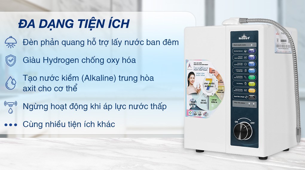 Máy lọc nước điện giải ion kiềm ROBOT IonStar 11X 11 tấm điện cực