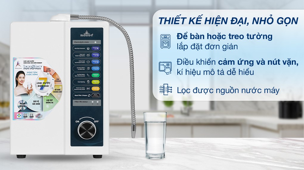Máy lọc nước điện giải ion kiềm ROBOT IonStar 11X 11 tấm điện cực