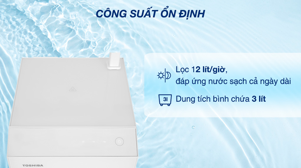 Máy lọc nước RO Toshiba TWP-N2396SVN(W) 10 lõi - Dung tích bình chứa