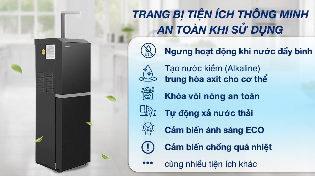 Máy lọc nước RO nóng nguội lạnh Hydrogen Toshiba TWP-W2396SVN(M) 10 lõi